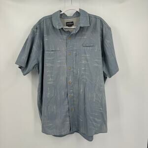 Woolrich Mens Fishing Shirt Size 2XL Outdoorsman Knot Print Utility Pockets